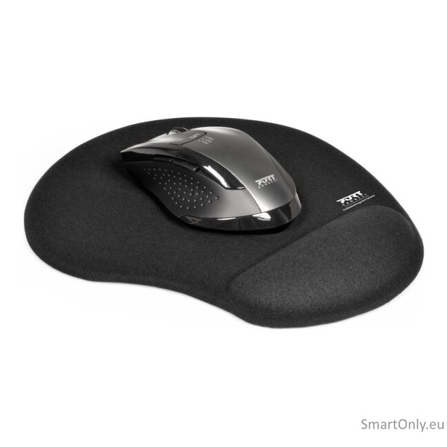 PORT CONNECT | Ergonomic Mouse Pad | 200 x 230 x 20 mm | Black 1