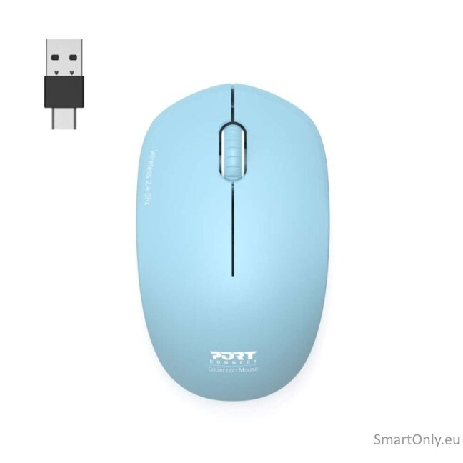 PORT CONNECT Mouse | Collection II | Wireless | 2.4 GHz | Pastel Blue 4