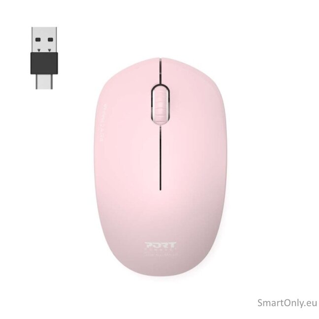 PORT CONNECT Mouse | Collection II | Wireless | 2.4 GHz | Pink 4 PORT CONNECT Mouse | Collection II | Wireless | 2.4 GHz | Pink 4