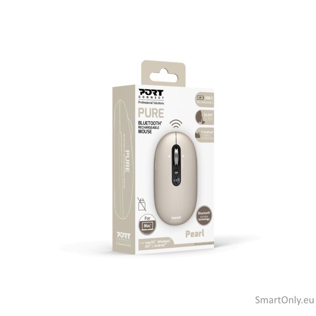 PORT DESIGNS Mouse | PURE MAC | Wireless | Bluetooth | Beige Perle 3