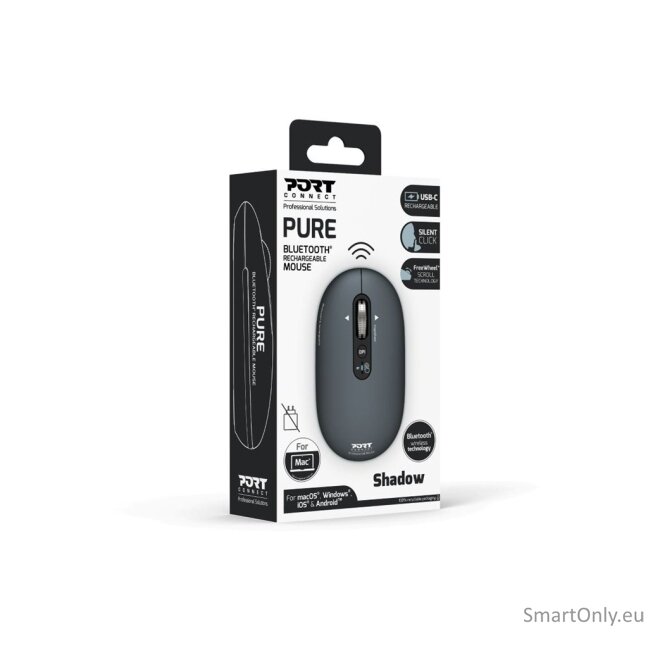 PORT DESIGNS Mouse | PURE MAC | Wireless | Bluetooth | Gray 7 PORT DESIGNS Mouse | PURE MAC | Wireless | Bluetooth | Gray 7