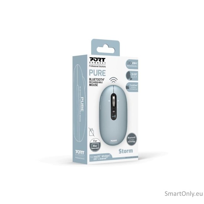 PORT DESIGNS Mouse | PURE MAC | Wireless | Bluetooth | Pastel Blue 3