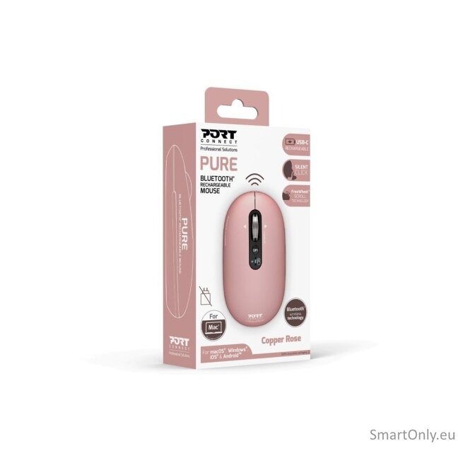 PORT DESIGNS Mouse | PURE MAC | Wireless | Bluetooth | Pink 6