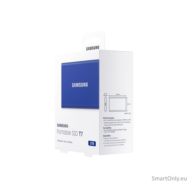 Portable SSD | T7 | 2000 GB | N/A " | USB 3.2 | Blue 14 Portable SSD | T7 | 2000 GB | N/A " | USB 3.2 | Blue 14