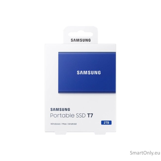 Portable SSD | T7 | 2000 GB | N/A " | USB 3.2 | Blue 15 Portable SSD | T7 | 2000 GB | N/A " | USB 3.2 | Blue 15