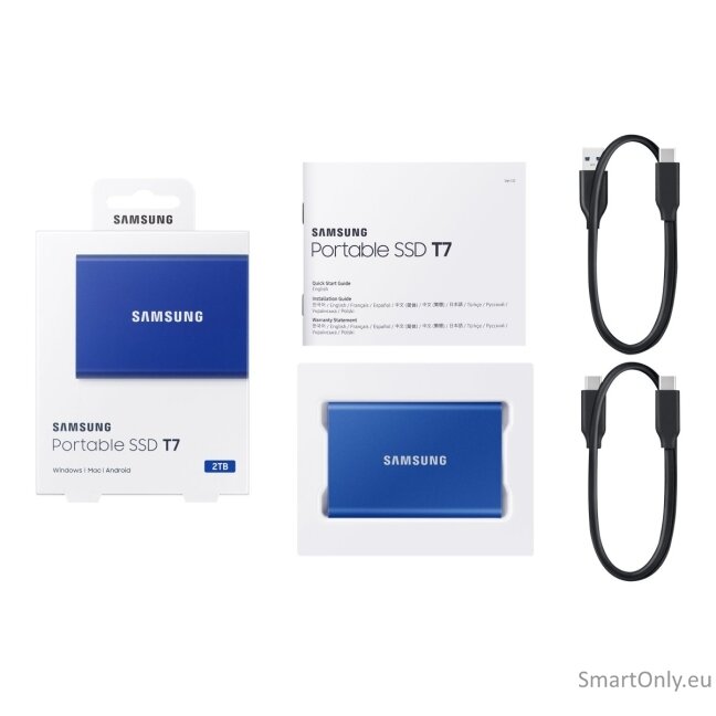 Portable SSD | T7 | 2000 GB | N/A " | USB 3.2 | Blue 17 Portable SSD | T7 | 2000 GB | N/A " | USB 3.2 | Blue 17
