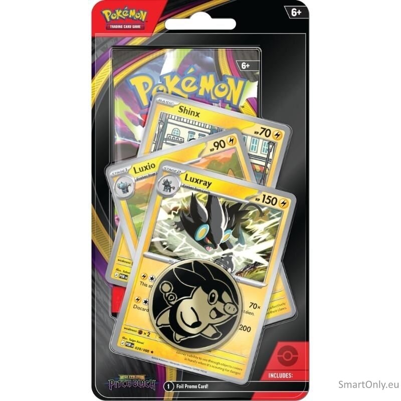 Pokémon Mega Evolution Pitch Black Premium Checklane Blister Luxray papildymas 1 Pokémon Mega Evolution Pitch Black Premium Checklane Blister Luxray papildymas 1