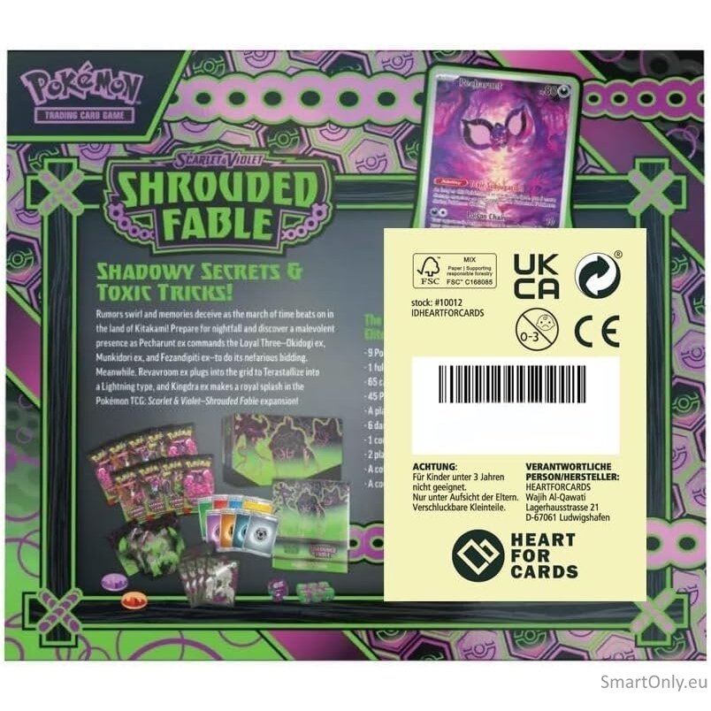 Pokémon Scarlet & Violet: Shrouded Fable Elite Trainer dėžutė (ETB) (9 pakuotės, anglų k.) 2