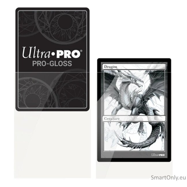 Pro-Gloss Standard apsauginės kortų įmautės, skaidrios 50 vnt. Ultra Pro 2 Pro-Gloss Standard apsauginės kortų įmautės, skaidrios 50 vnt. Ultra Pro 2