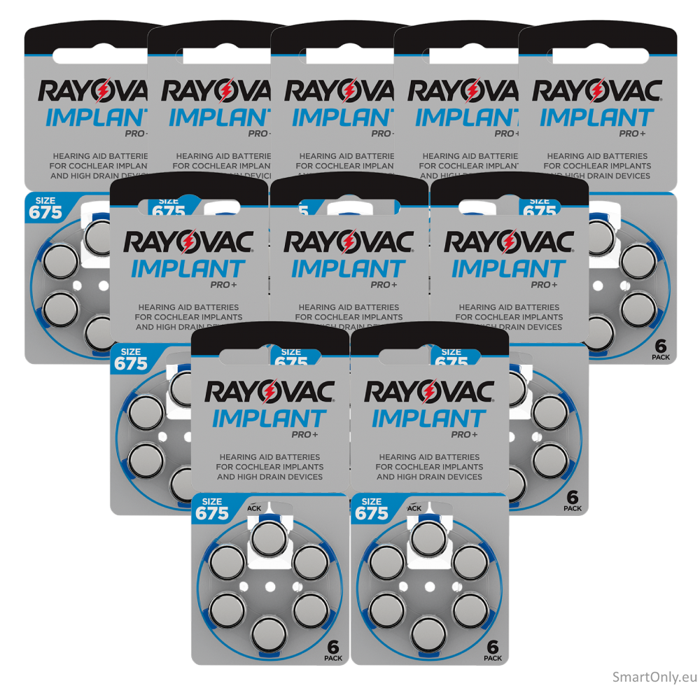 Rayovac Implant Pro 675 hearing batteries 60 pcs Rayovac Implant Pro 675 hearing batteries 60 pcs