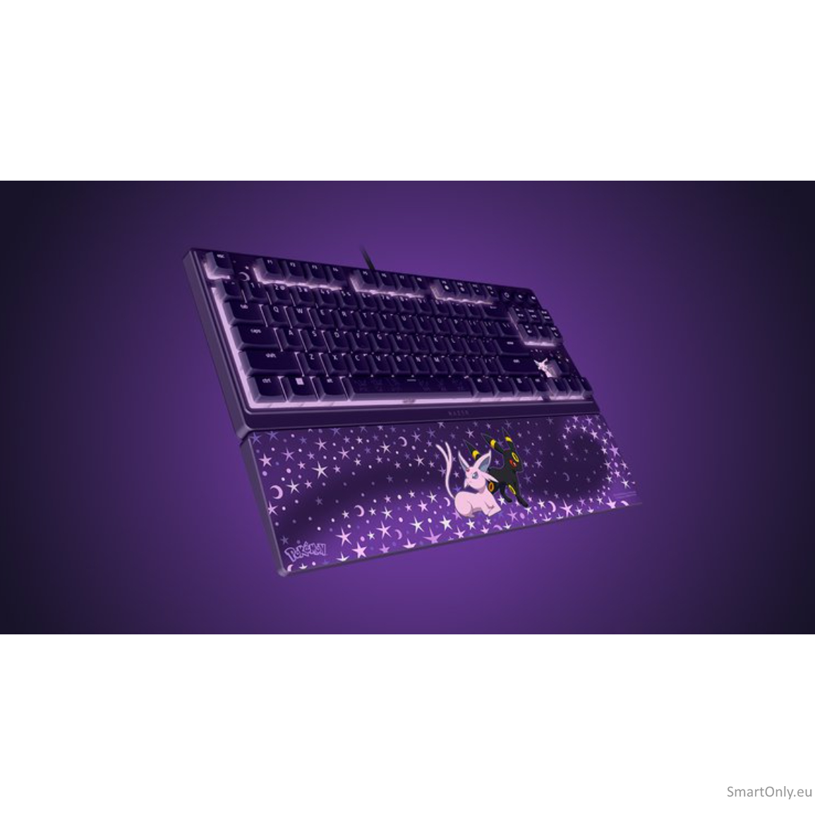 Razer Ornata V3 Tenkeyless | Gaming keyboard | Wired | US | Razer Mecha-Membrane Switches | Wrist Rest | Pokémon Espeon/Umbreon Edition 3
