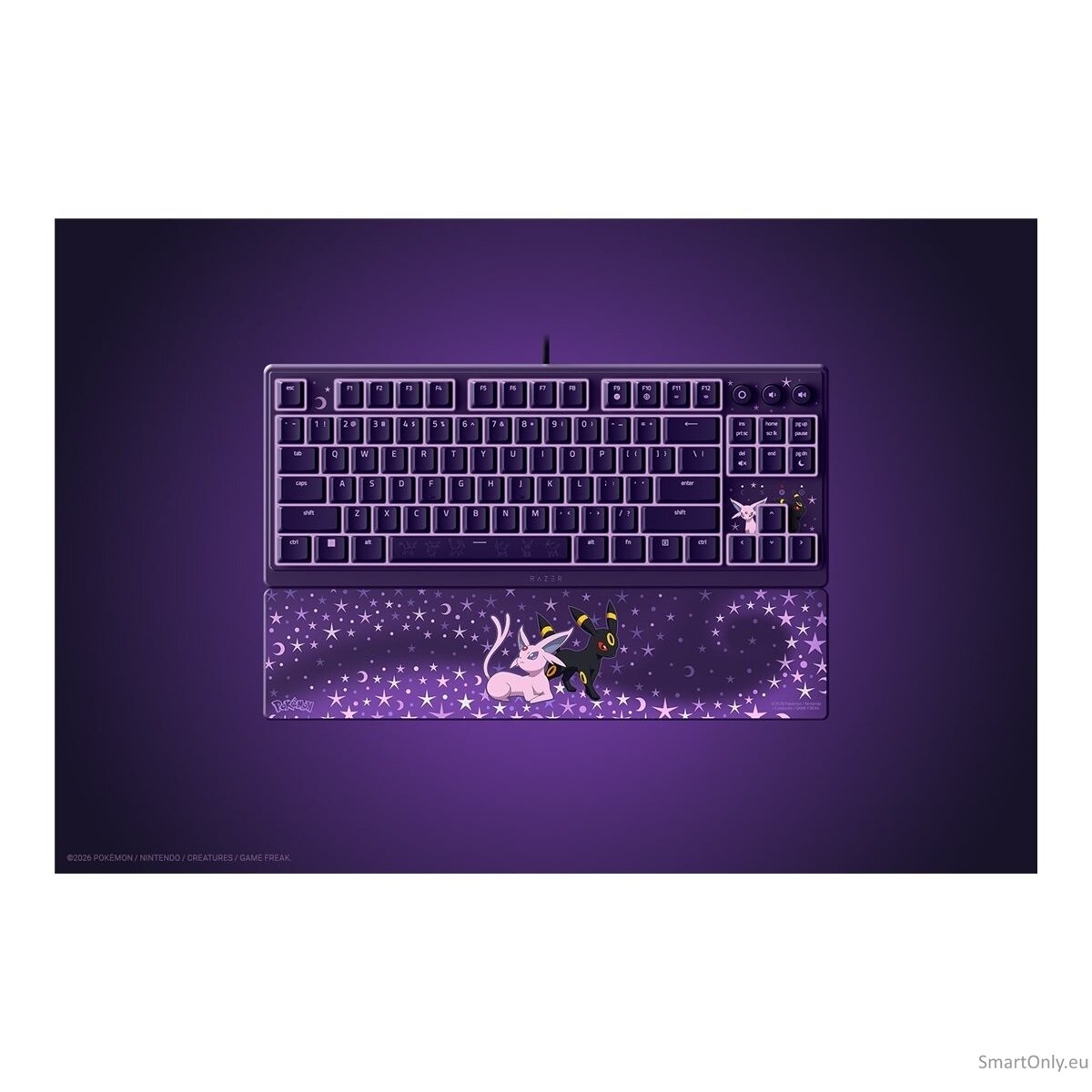 Razer Ornata V3 Tenkeyless | Gaming keyboard | Wired | US | Razer Mecha-Membrane Switches | Wrist Rest | Pokémon Espeon/Umbreon Edition 8