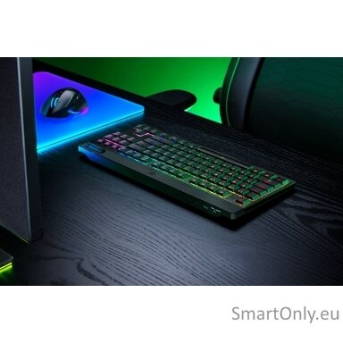Razer | BlackWidow V4 Low-Profile HyperSpeed | Keyboard | Wireless | US | Bluetooth | Orange Switches | Black Razer | BlackWidow V4 Low-Profile HyperSpeed | Keyboard | Wireless | US | Bluetooth | Orange Switches | Black