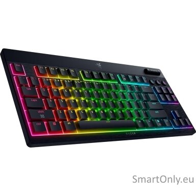 Razer | BlackWidow V4 Low-Profile Tenkeyless HyperSpeed | Keyboard | Wireless | US | Bluetooth | Yellow Switches | Black Razer | BlackWidow V4 Low-Profile Tenkeyless HyperSpeed | Keyboard | Wireless | US | Bluetooth | Yellow Switches | Black