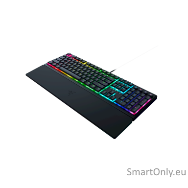 Razer Gaming Keyboard Ornata V3 Gaming keyboard Durable spill-resistant design; Cable routing options; Razer Synapse enabled; Fully programmable keys with on-the-fly macro recording; 6-key roll over; Gaming mode option; Braided fiber cable; 1000 Hz Ultrap Razer Gaming Keyboard Ornata V3 Gaming keyboard Durable spill-resistant design; Cable routing options; Razer Synapse enabled; Fully programmable keys with on-the-fly macro recording; 6-key roll over; Gaming mode option; Braided fiber cable; 1000 Hz Ultrap