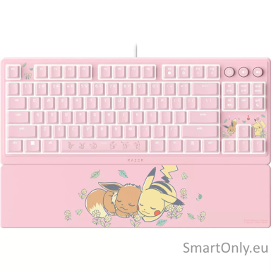 Razer Ornata V3 Tenkeyless | Gaming keyboard | Wired | US | Razer Mecha-Membrane Switches | Wrist Rest | Pikachu Eevee Edition Razer Ornata V3 Tenkeyless | Gaming keyboard | Wired | US | Razer Mecha-Membrane Switches | Wrist Rest | Pikachu Eevee Edition