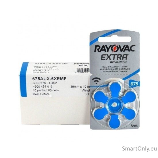 Rayovac Extra Advanced 675 hearing batteries 60 pcs 1 Rayovac Extra Advanced 675 hearing batteries 60 pcs 1