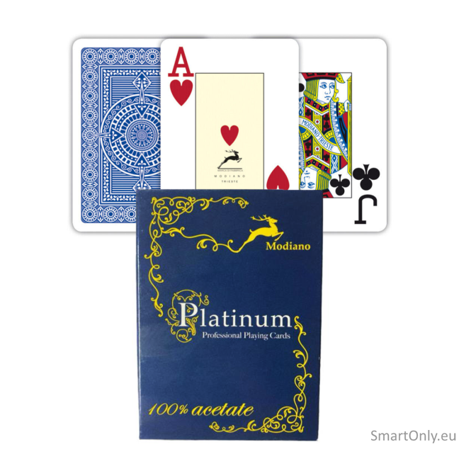 Ramino Acetate Quality žaidimų kortos (mėlynos) Modiano Ramino Acetate Quality žaidimų kortos (mėlynos) Modiano