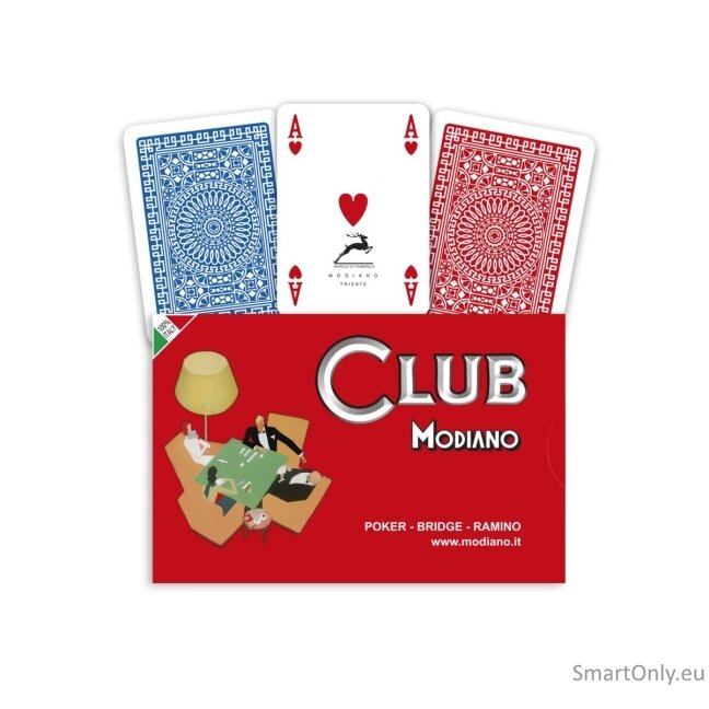 Ramino Poker Club Bridge Modiano Žaidimo kortos Ramino Poker Club Bridge Modiano Žaidimo kortos