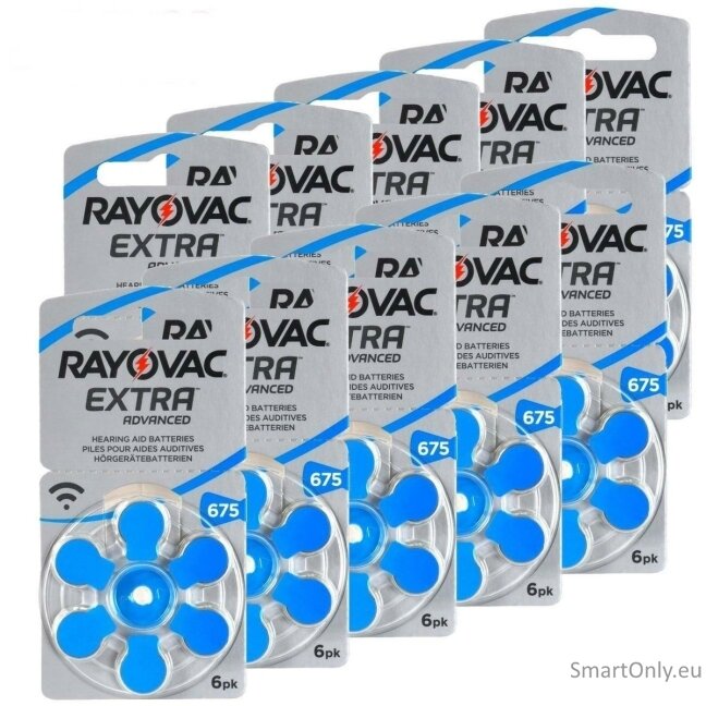 Rayovac Extra Advanced 675 hearing batteries 60 pcs Rayovac Extra Advanced 675 hearing batteries 60 pcs