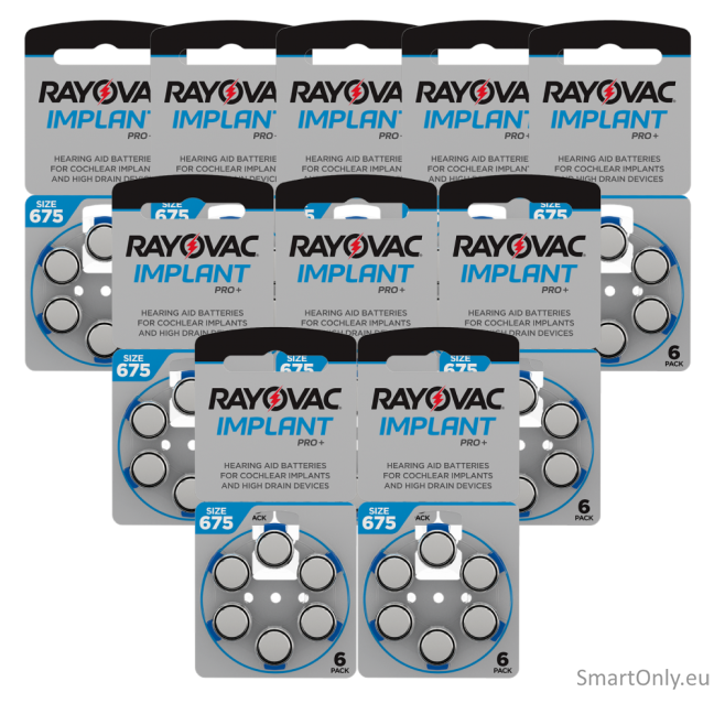 Rayovac Implant Pro 675 hearing batteries 60 pcs Rayovac Implant Pro 675 hearing batteries 60 pcs
