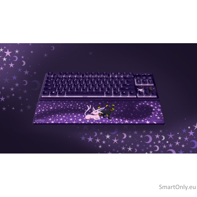 Razer Ornata V3 Tenkeyless | Gaming keyboard | Wired | US | Razer Mecha-Membrane Switches | Wrist Rest | Pokémon Espeon/Umbreon Edition 1