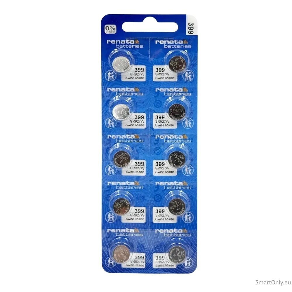Renata 399 (SR727SW) baterijos 10 vnt. Renata 399 (SR727SW) baterijos 10 vnt.