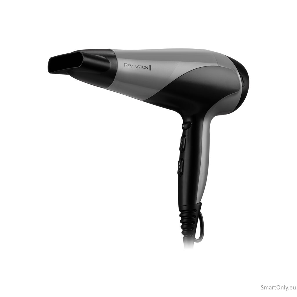 Remington Hair Dryer | D3190S | 2200 W | Number of temperature settings 3 | Ionic function | Diffuser nozzle | Grey/Black 4 Remington Hair Dryer | D3190S | 2200 W | Number of temperature settings 3 | Ionic function | Diffuser nozzle | Grey/Black 4