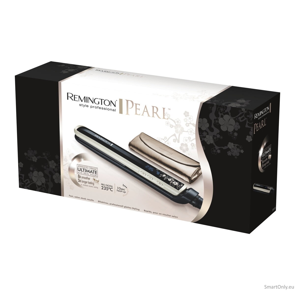 Remington | PEARL Hair Straightener | S9500 | Warranty 24 month(s) | Ceramic heating system | Display Digital display | Temperature (min) 150 °C | Temperature (max) 235 °C | Black 4