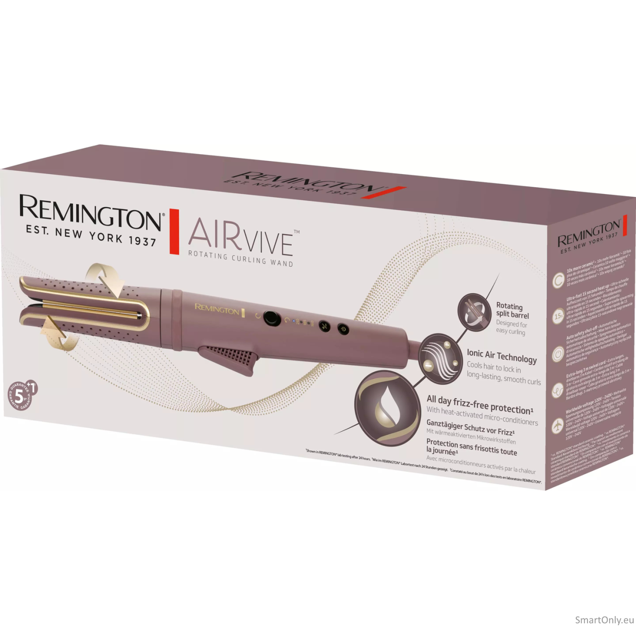 Remington Rotating Curling Wand | CI8930 AIRvive | Ion conditioning | Temperature (max) 210 °C | Purple 1 Remington Rotating Curling Wand | CI8930 AIRvive | Ion conditioning | Temperature (max) 210 °C | Purple 1