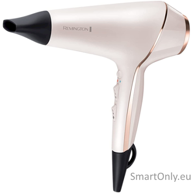 Remington Hair dryer ProLuxe AC9140 2400 W Number of temperature settings 3 Ionic function Diffuser nozzle White/Gold/Black Remington Hair dryer ProLuxe AC9140 2400 W Number of temperature settings 3 Ionic function Diffuser nozzle White/Gold/Black