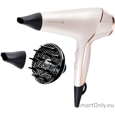 Remington Hair dryer ProLuxe AC9140 2400 W Number of temperature settings 3 Ionic function Diffuser nozzle White/Gold/Black Remington Hair dryer ProLuxe AC9140 2400 W Number of temperature settings 3 Ionic function Diffuser nozzle White/Gold/Black