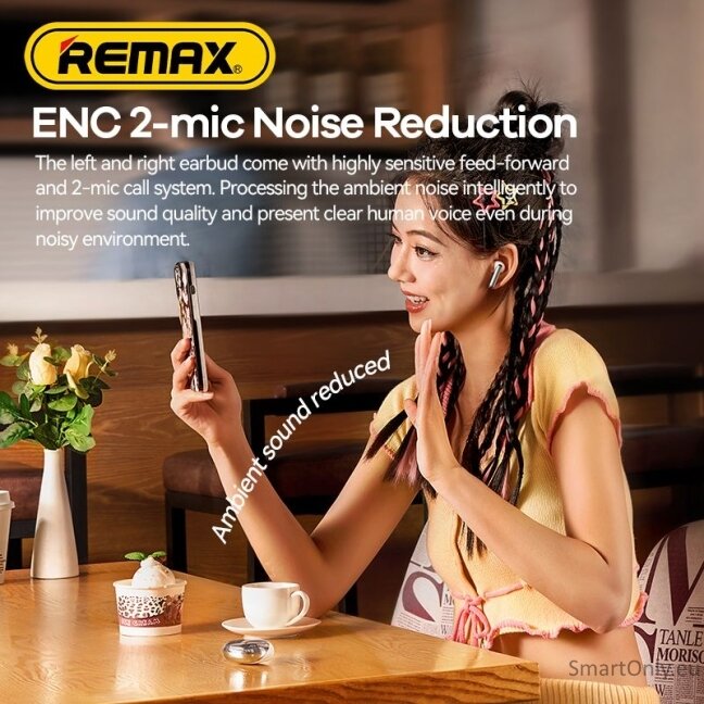 REMAX CozyBuds W13 ENC belaidės ausinės Purple 3 REMAX CozyBuds W13 ENC belaidės ausinės Purple 3