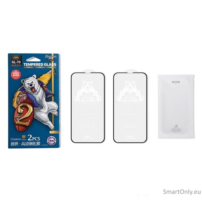 REMAX GL70 HD phone glass iPhone 14pro 6.1' 2 pcs 1