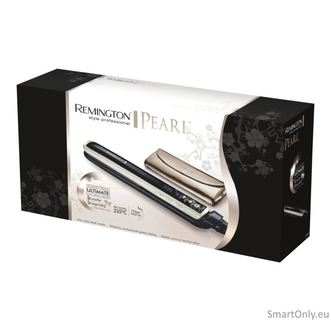 Remington | PEARL Hair Straightener | S9500 | Warranty 24 month(s) | Ceramic heating system | Display Digital display | Temperature (min) 150 °C | Temperature (max) 235 °C | Black 4