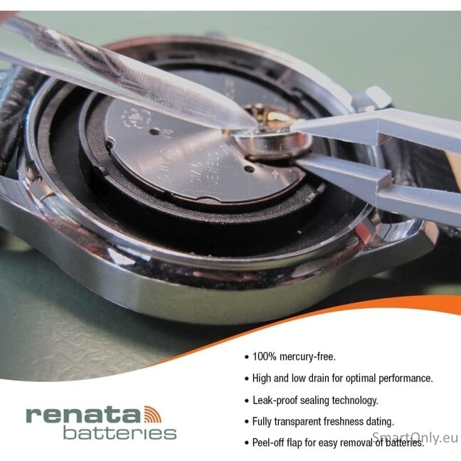 Renata 397 (SR726SW) baterijos 10 vnt. 6 Renata 397 (SR726SW) baterijos 10 vnt. 6