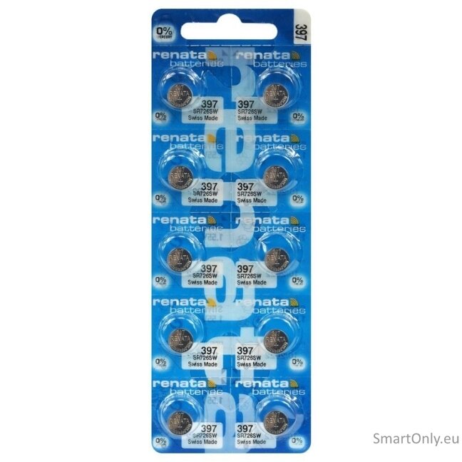 Renata 397 (SR726SW) baterijos 10 vnt.