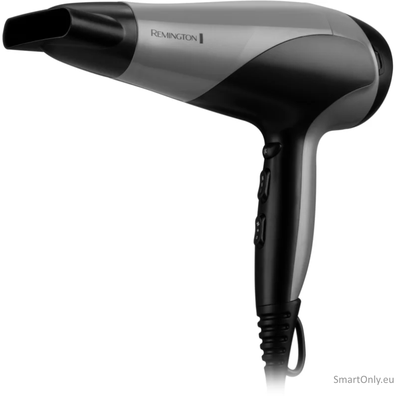 Remington Hair Dryer | D3190S | 2200 W | Number of temperature settings 3 | Ionic function | Diffuser nozzle | Grey/Black Remington Hair Dryer | D3190S | 2200 W | Number of temperature settings 3 | Ionic function | Diffuser nozzle | Grey/Black