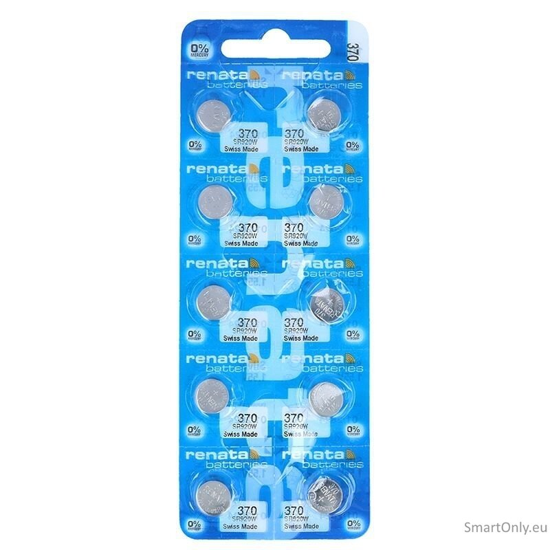 Renata 370 (SR920W) baterijos 10 vnt. Renata 370 (SR920W) baterijos 10 vnt.