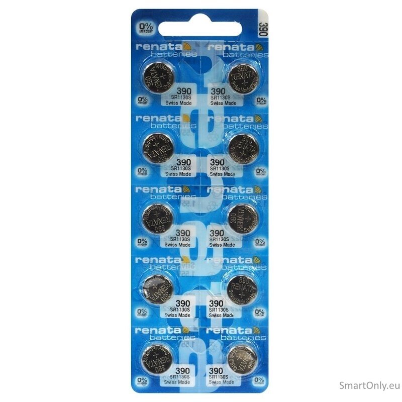 Renata 390 (SR1130SW) baterijos 10 vnt.