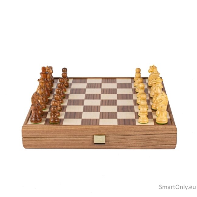 Riešutmedžsio Šachmatų rinkinys 35x35cm su Stauntono šachmatų figūrėlėmis Manopoulos Riešutmedžsio Šachmatų rinkinys 35x35cm su Stauntono šachmatų figūrėlėmis Manopoulos