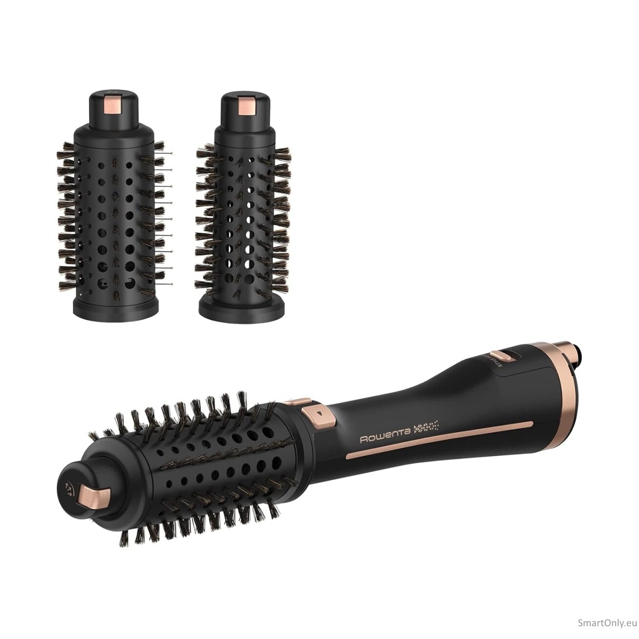 Rowenta | Styling Hair Brush | CF9620 | Temperature (max) 80 °C | Number of heating levels 3 | Black/Gold Rose Rowenta | Styling Hair Brush | CF9620 | Temperature (max) 80 °C | Number of heating levels 3 | Black/Gold Rose