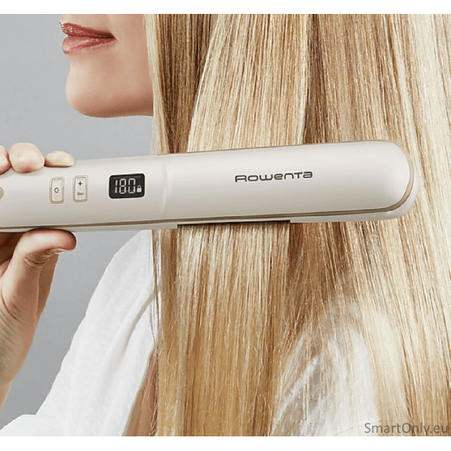 Rowenta Hair Straightener | SF4633F0 Express Shine | Ceramic heating system | Ionic function | Temperature (max) 210 °C | Number of heating levels 8 | Beige 2 Rowenta Hair Straightener | SF4633F0 Express Shine | Ceramic heating system | Ionic function | Temperature (max) 210 °C | Number of heating levels 8 | Beige 2