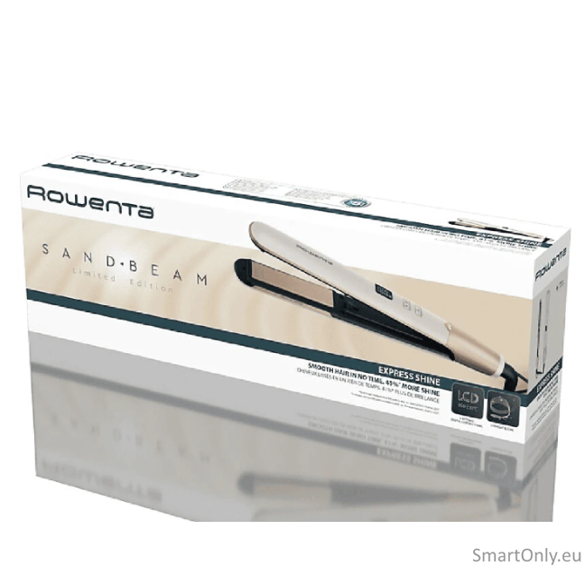 Rowenta Hair Straightener | SF4633F0 Express Shine | Ceramic heating system | Ionic function | Temperature (max) 210 °C | Number of heating levels 8 | Beige 3 Rowenta Hair Straightener | SF4633F0 Express Shine | Ceramic heating system | Ionic function | Temperature (max) 210 °C | Number of heating levels 8 | Beige 3