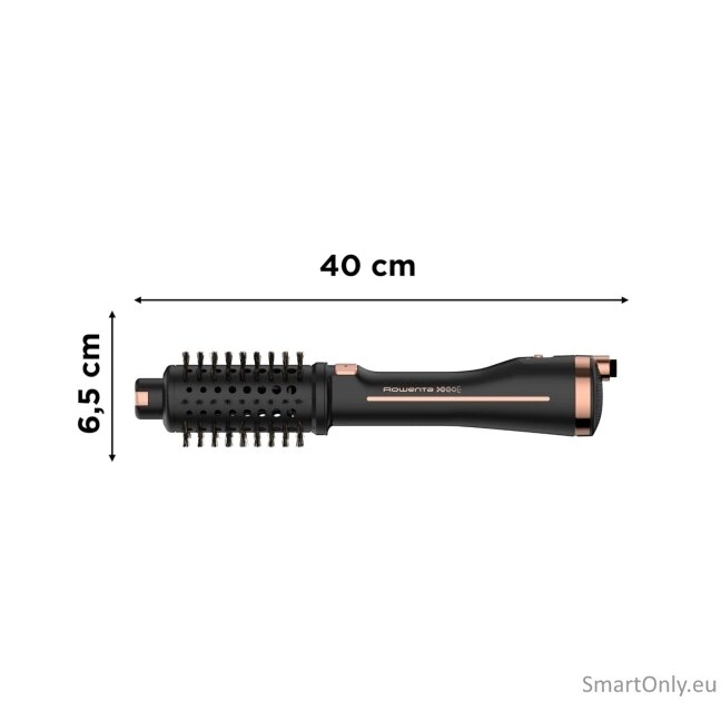 Rowenta | Styling Hair Brush | CF9620 | Temperature (max) 80 °C | Number of heating levels 3 | Black/Gold Rose 1 Rowenta | Styling Hair Brush | CF9620 | Temperature (max) 80 °C | Number of heating levels 3 | Black/Gold Rose 1