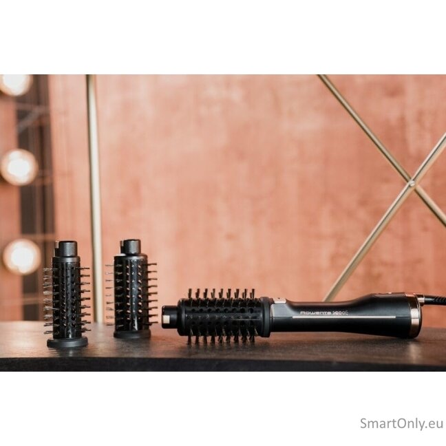 Rowenta | Styling Hair Brush | CF9620 | Temperature (max) 80 °C | Number of heating levels 3 | Black/Gold Rose 6 Rowenta | Styling Hair Brush | CF9620 | Temperature (max) 80 °C | Number of heating levels 3 | Black/Gold Rose 6