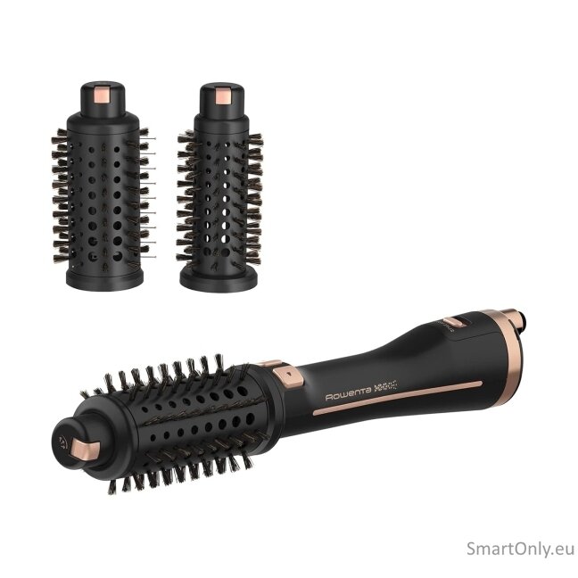 Rowenta | Styling Hair Brush | CF9620 | Temperature (max) 80 °C | Number of heating levels 3 | Black/Gold Rose Rowenta | Styling Hair Brush | CF9620 | Temperature (max) 80 °C | Number of heating levels 3 | Black/Gold Rose