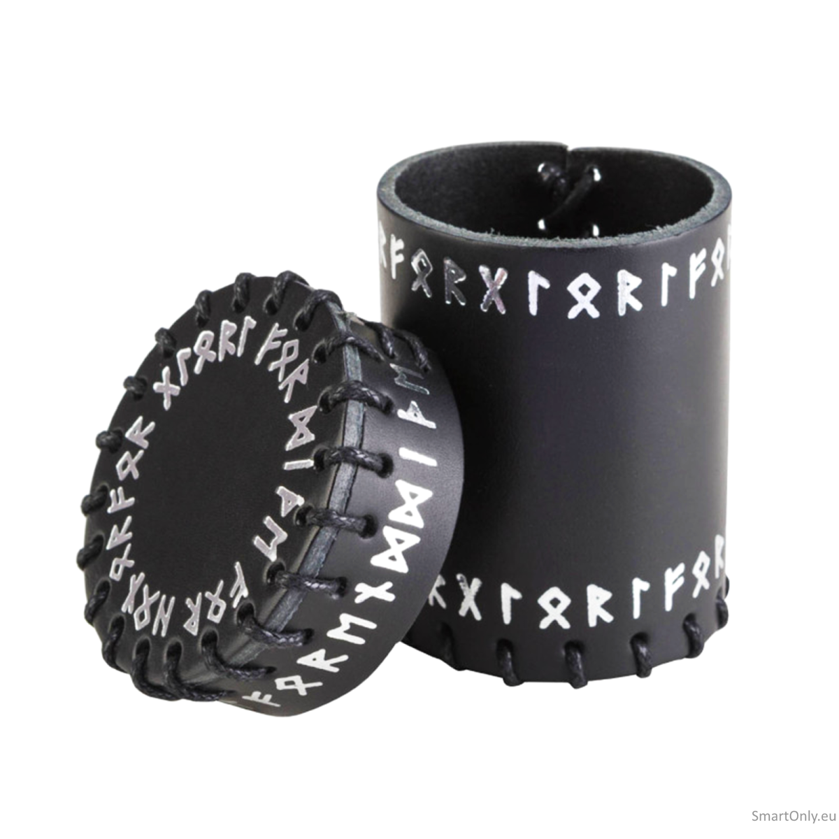 Runic Black Leather kauliukų puodelis Runic Black Leather kauliukų puodelis