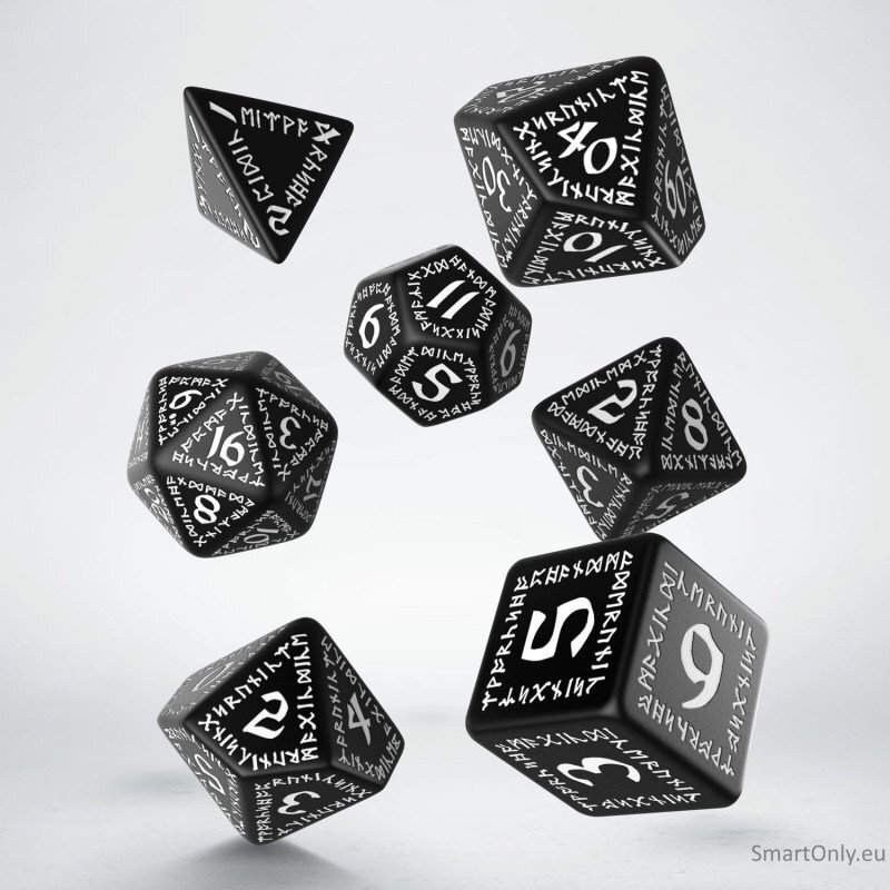 Runic kauliukų rinkinys juodos ir baltos sp 1 Runic kauliukų rinkinys juodos ir baltos sp 1