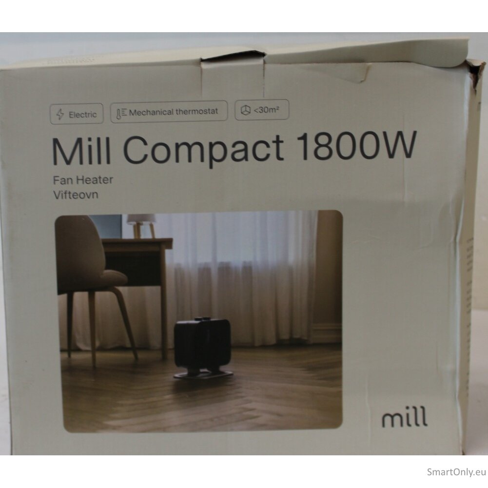 SALE OUT. Mill | Heater | CUS1800MECBA | PTC Fan | 1800 W | Suitable for rooms up to 30 m² | Black | DAMAGED PACKAGING SALE OUT. Mill | Heater | CUS1800MECBA | PTC Fan | 1800 W | Suitable for rooms up to 30 m² | Black | DAMAGED PACKAGING